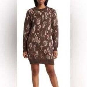 NWT Nordstrom StitchDrop XS Oversized Knit Sweater Dress